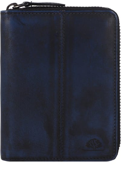 GREENBURRY portemonnee Destressed RV-Wallet RFID Dirty Yellow mosterdgeel