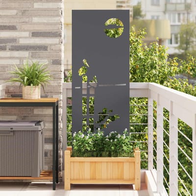 vidaXL - Tuin - Privacy - Scherm - Antraciet - 50 - x - 140 - cm - Koudgewalst - staal