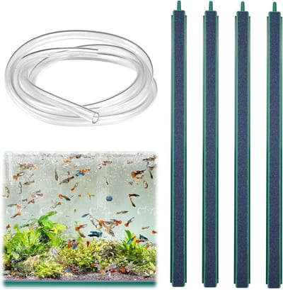 30 cm Aquarium Luchtsteen Set van 4, Lucht Diffuser voor Zuurstof, Bubbels en Beluchting in Aquaria