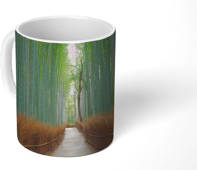 Mok - Koffiemok - Bamboe - Pad - Bos - Mokken - 350 ML - Beker - Koffiemokken - Theemok
