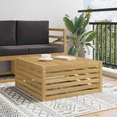 vidaXL - Tuin - Tafel - Massief - Acacia - Hout - Wit - 79 - x - 79 - x - 37 - cm