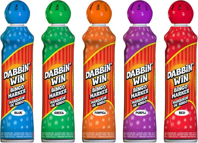 Bingo Inkt Markers - Dauber Set - Spel Speeltijd - Mini Tip Ontwerp - 5 Stuks - Multicolor