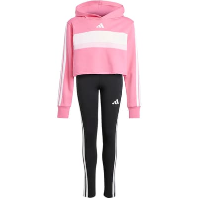 Meisjes legging en hoodie set adidas Essentials Tiberio 3 Stripes
