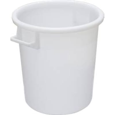 Vat met handgrepen - recyclebaar HDPE - Ø 455 x H 470 mm - 50 l - geschikt voor levensmiddelen - wit
