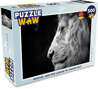 Puzzel Profiel - Leeuw - Portret - Legpuzzel - Puzzel 500 stukjes