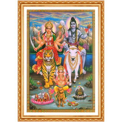 Bricolage, broderie diamant, Shiva Parvati Ganesha, 5D, peinture diamant, point de croix, 3D, décoration, cadeaux 20X30CM gray