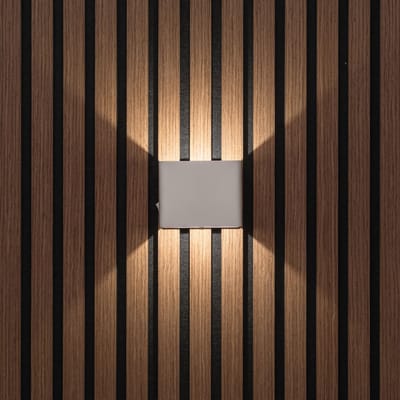 Akudeco – Oplaadbare wandlamp met 5200mAh accu en bewegingssensor – Vierkant – 3000k – Wit