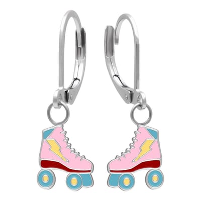 WeLoveSilver kinderoorbellen rolschaatsen - chirurgisch staal 8.5 mm