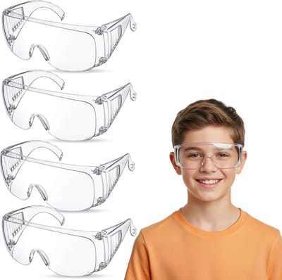 4 Stuks Kind Veiligheidsbrillen Set - Lichtgewicht en Anti-Condens Oogbescherming