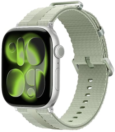 Strap-it Sportief siliconen bandje geschikt voor Apple Watch 1/2/3/4/5/6/7/8/9/10/11/SE/SE2/SE3 - Maat: 38/40/41/42mm Lichtgroen