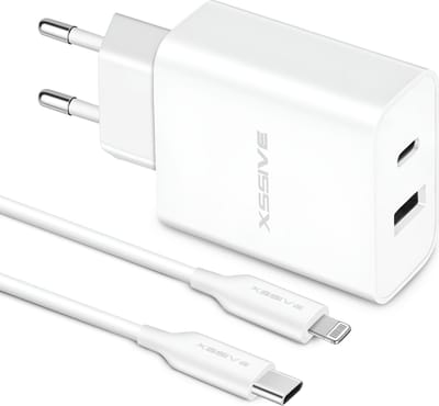 USB en USB C Oplader Set - 1 Meter - Geschikt voor iPad, iPhone en AirPods met Lightning aansluiting