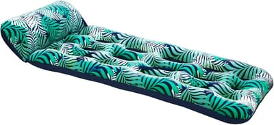 Lounge Varen - Opblaasbaar Zonnebed - Ontspannen in Water - 18 Luchtkamers - 72 inch - Groen
