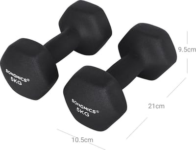 Halters Set van 2 van 5kg - Korte halters - Gymnastiekhalters