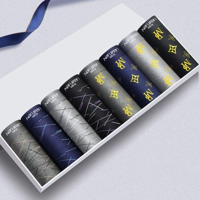 8-delige Heren Ondergoed Set Sport Vierkante Broek Ademende Shorts met Middelhoge Taille Antibacteriële Boxer Shorts XXL gray