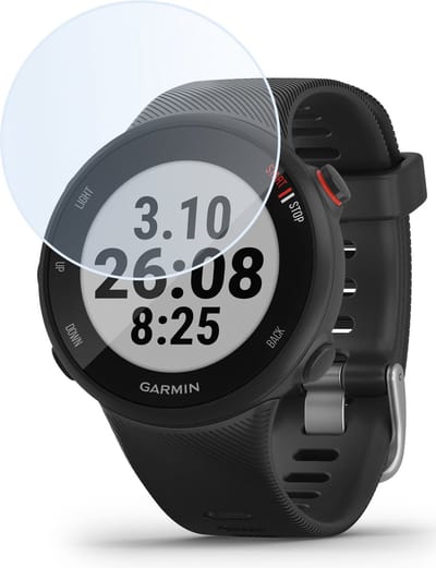 Screenprotector - Geschikt voor Garmin Forerunner 45 - Extra Sterk - Tempered Glass - Gehard Glas - Beschermglas Screen Cover - Bescherm Protector voor Smartwatch