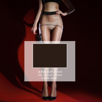 Grote Maat Sexy Dames Aurora Ultra-Dunne Transparante Taille Panty Kousen Naadloos Kruis Feest Dans Panty Kousen Dienstmeisje Mode Legging Open Crotch brown