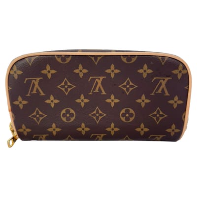 Louis Vuitton Monogram Toilettas in Bruin Leer