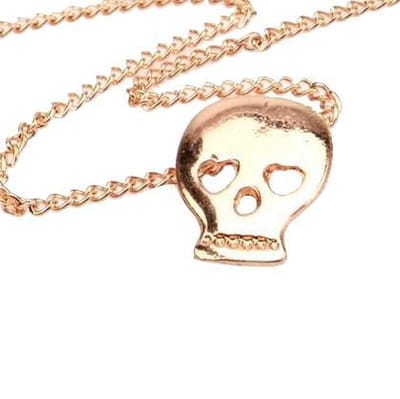 Fako Bijoux® - Ketting - Love Skull - Goudkleurig