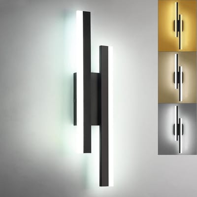 Dimbare LED Wandlamp 48cm – Modern Parallel Sconce voor Woonkamer, Slaapkamer, Gang en Keuken – Warmwit/Neutraalwit/Koelwit – Metaal Acryl