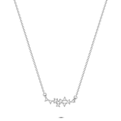 Twice As Nice Halsketting in zilver, zirkonia Zilverkleurig 40cm+5cm