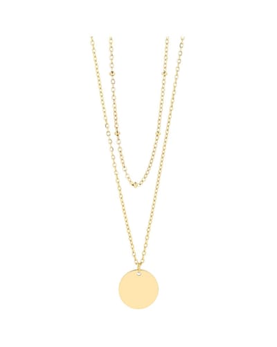 AKZENT Akzent damesketting met hanger "Münz" met munt zilver - plaatjesketting - minimalistisch -