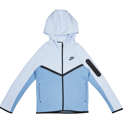 Nike Tech Fleece Hoodies Kinder - Blauw - Maat 128 - 137 CM - Poly Fleece