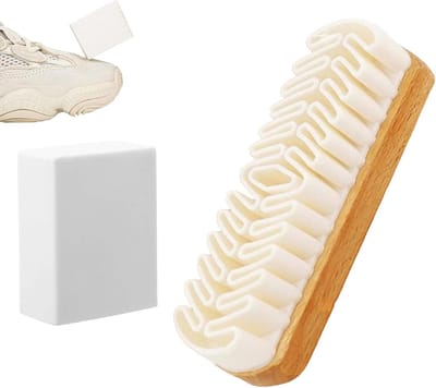 Thijox - Suède Borstel & Suède Gum Set voor Schoenen - Effectieve Ruw Leerborstel voor Nubuckleer en Suède - Schoenborstel Set met Reinigingsrubber -