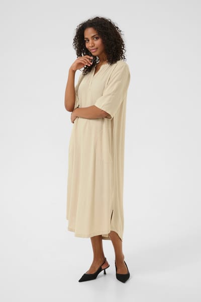 Kaffe Jurk Kamilia Kaftan Dress 10508312 Feather Gray Dames Maat - 34
