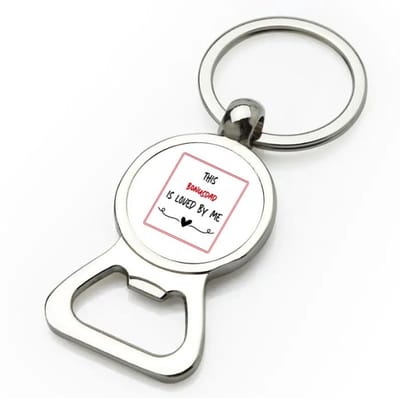 Akyol - this bonusdad is loved by me flesopener - Papa - iemand die houdt van zijn bonusvader - vader cadeautjes - vaderdag - verjaardag - geschenk - kado - 9 bij 3 cm