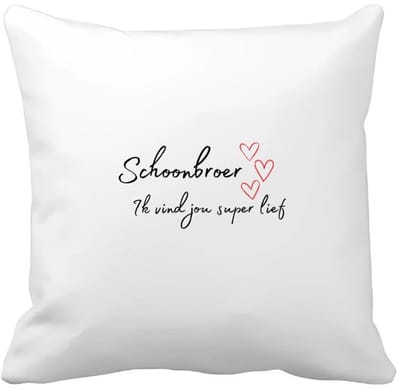 Akyol - schoonbroer ik vind jou super lief Kussen hoes - Broer - de liefste schoonbroer - verjaardag - cadeautje voor broer - broer artikelen - kado - geschenk - 40 bij 40 cm