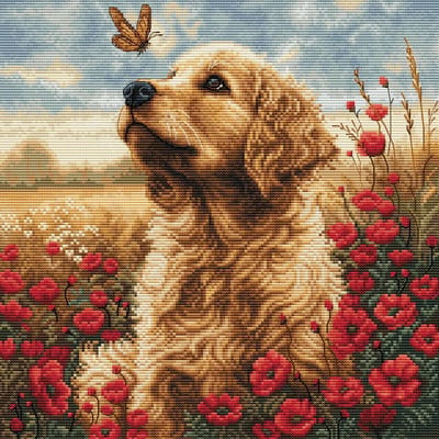 Borduurpakket Luca-S - Meeting in the Flowering Field - Ontmoeting in het bloemenveld - BU5073