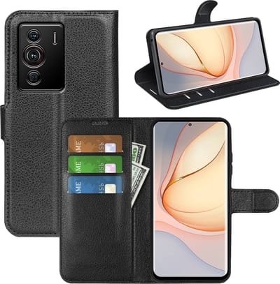 MobyDefend Hoesje - Geschikt voor Sony Xperia 5 IV - Kunstleren Wallet Book Case (Sluiting Voorkant) - Zwart
