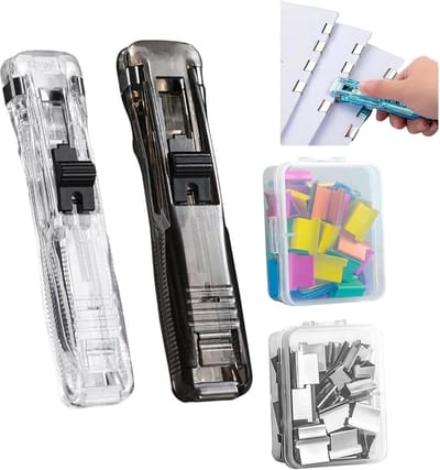 Draagbare Nietmachine - Binder Clips - Documenten Organiseren - Herbruikbare Clips - 11.5 cm Lengte - Zwart