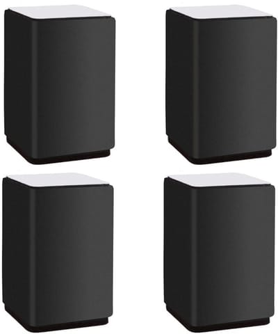 Dailygoods- Meubelverhogingen 4 stuks - Meubelverhoger - Tafelverhoger - Bankverhoger - Koolstofstaal - Zwart 60 x 60 x 100 mm - Meubelpoten