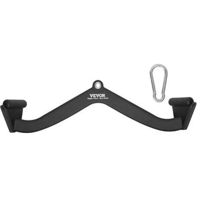 VEVOR Lat Pulldown Attachment Roei V-Bar Attachment voor Kabelmachine, Triceps Pulldown Bar, Rubberen Handgreep voor Rugkrachttraining, Biceps Curl Triceps Lat Pulldown Bar voor de Sportschool