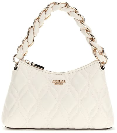 GUESS schoudertas handtas Maxine Mini Shoulder Bag Cream White crème