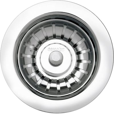 Decoratieve Zeefmand - Afvoerzeef Mandje - Spoelbak Beschermen - Universele Pasvorm - 35 inch - Chroom