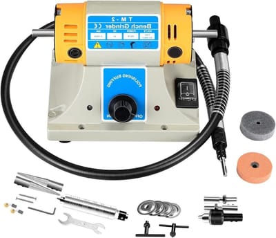 Elektrische Polijstmachine - Bank Polijstmachine - Sieraden Maken - Multi-hoek Polijsten - 350W - Goud