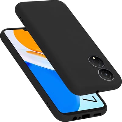 Cadorabo Hoesje geschikt voor Honor X7 in LIQUID ZWART - Beschermhoes gemaakt van flexibel TPU silicone Case Cover