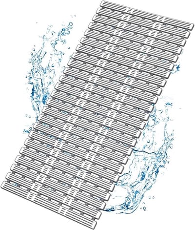 Famanu - Badmat, antislip, douchemat, 90 x 40 cm, antislipmat, douche met zuignappen en afvoergaten, antislipmat, badkuip, BPA-vrij, badmat, antislip, schimmelbestendig en machinewasbaar