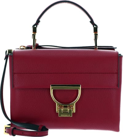 COCCINELLE Leren schoudertas avondtas Arlettis Handbag Grainy Leather Sangria (rood)paars