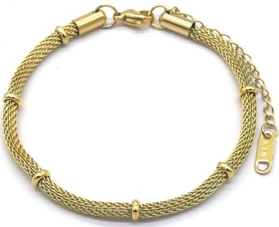 Armband Dames - RVS - Lengte 17-21 cm - Goudkleurig