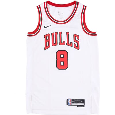 Basketbaltanktop heren Nba Dri-fit Swingman Jersey Association Edition 22 No 8 Zach Lavine Chibul Wit