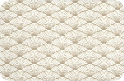 Badmat 60x40 cm - Antislip - Klassiek - Art - Beige - Badmatten voor badkamer - Badkamermat - Douchemat - Badkamer mat