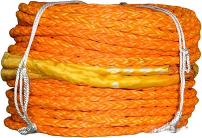 UHMWPE Ankertouw - Boot Meertouw - Schepen Afmeren - Extreme Breeksterkte - 30mm 50 Ton - Wit of Oranje