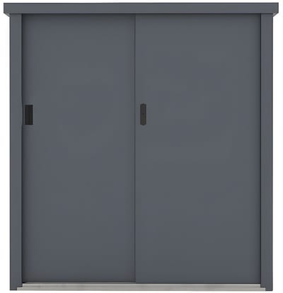 Vente-unique Tuinkast van gegalvaniseerd staal REIVAX - Grijs - 1,31 m3 - L125 x B80 x H131 cm
