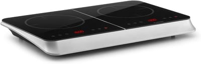 Inductie Kookplaat - Dubbele Pit - Snel Koken - Inductie Technologie - 38x59 cm - Zilver
