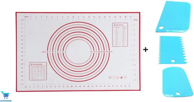 Dappermann | Bakmat 60x40 - Hittebestendig - Siliconen Deegmat | Gratis Deegschraperset
