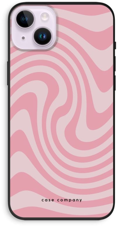 Case Company® - Hoesje geschikt voor iPhone 14 Plus hoesje - Swirl Roos - Biologisch Afbreekbaar Telefoonhoesje - Bescherming alle Kanten en Schermrand