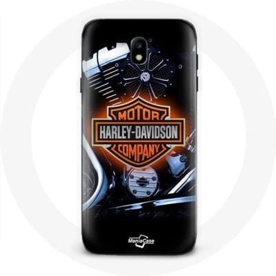 Coque - Harley Davidson - Samsung Galaxy J3 2017 - Souple - Noir - Logo Compagnie automobile